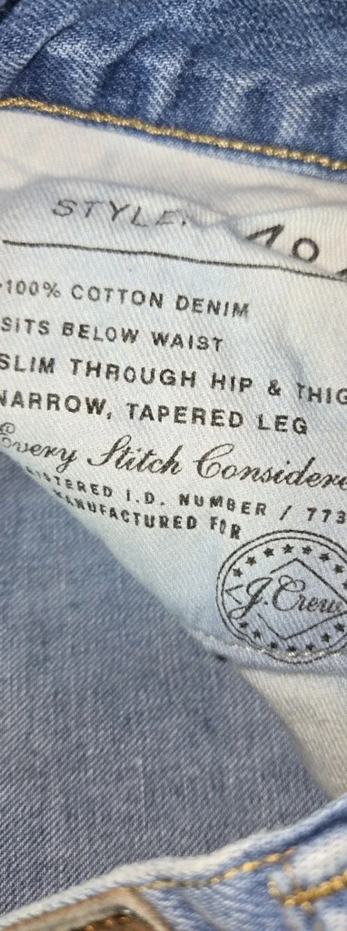 J.Crew 484 Slim-fit Jeans in a Light Blue 33x32 Measuring At A 33x31 Denim